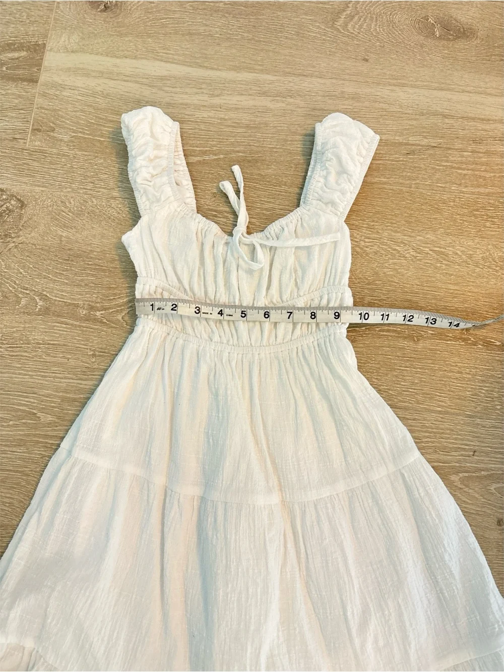 Like new: Moolala White Cotton Ruffle-Trim dress sz 10